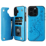 Butterfly Pattern Flip Wallet Case | for iPhone 16 Pro Max