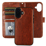 Detachable Leather Wallet Case | for iPhone 16 Plus