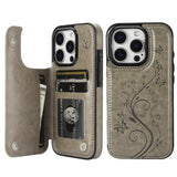 Butterfly Pattern Flip Wallet Case | for iPhone 16 Pro