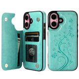 Butterfly Pattern Flip Wallet Case | for iPhone 16