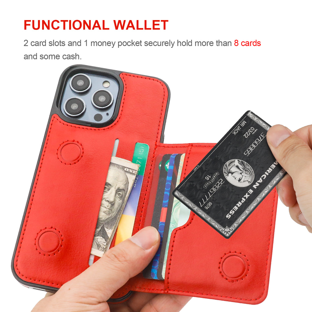 2Pcs Magnetic Card Wallet Holder Compatible with MagSafe Wallet iPhone 14  Pro Max, Magsafe Wallet for iPhone, Wallet Designed for Apple iPhone 14 Pro