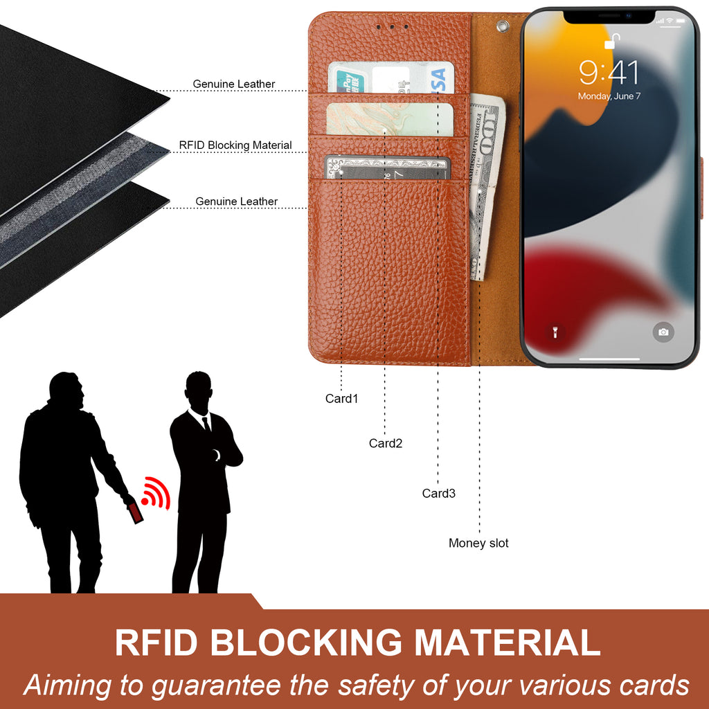 Luxury Leather iPhone Cardholder Wallet Case - Fanduco